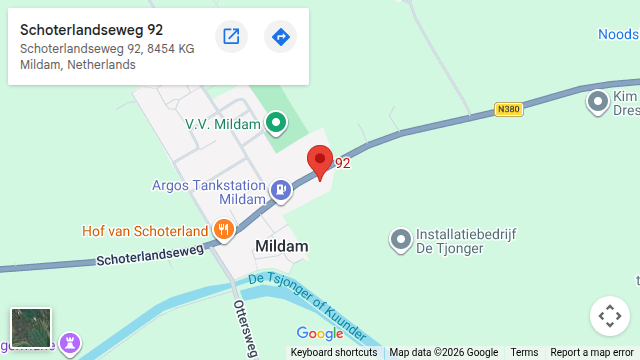 Locatie van Klus- en installatiebedrijf Van Leersum op de kaart: Schoterlandseweg 92, Mildam